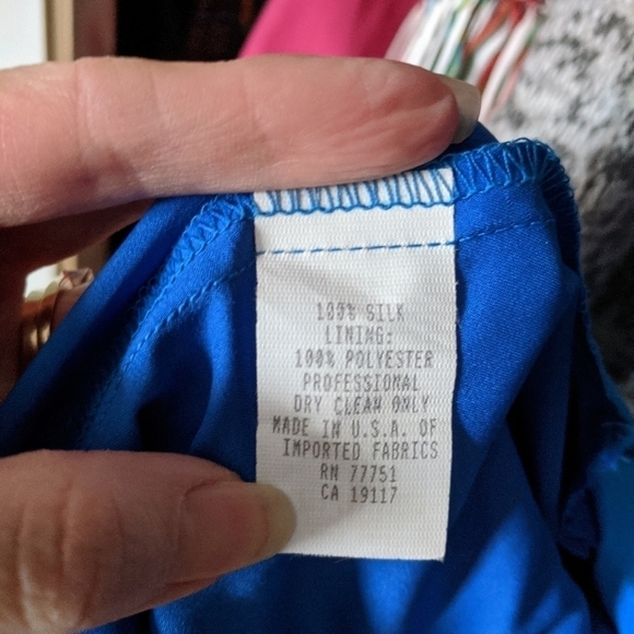 💋 Vintage BETSEY JOHNSON blue frilly babydoll strapless dress xs 0 satin - Picture 8 of 9